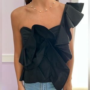 Alpha of Omega one shoulder top
